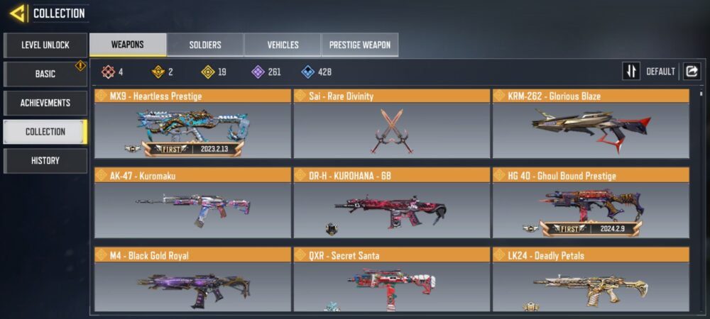 4 MYTHICS w 0 MAXED | 19LEGENDARIES | 1 MYTHIC CHARACTER 0 MAXED | including 5 Legendary character and 2 LEGENDARY VEHICLES - Image 3