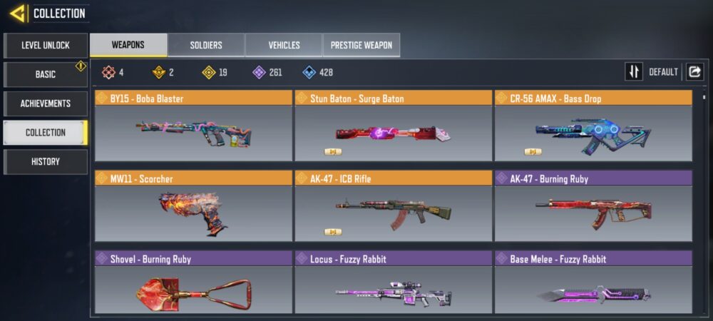 4 MYTHICS w 0 MAXED | 19LEGENDARIES | 1 MYTHIC CHARACTER 0 MAXED | including 5 Legendary character and 2 LEGENDARY VEHICLES - Image 4