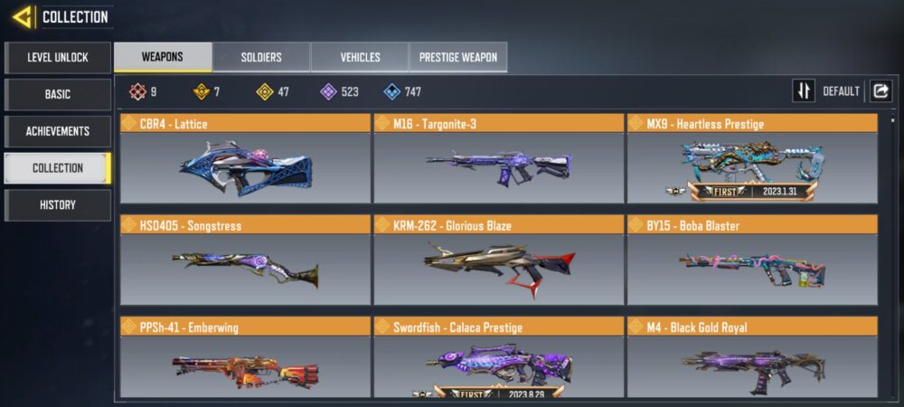 9 MYTHICS w 0 MAXED | 47 LEGENDARIES | 3 MYTHIC CHARACTER 1 MAXED | including 5 Legendary character and 1 LEGENDARY VEHICLES - Image 5