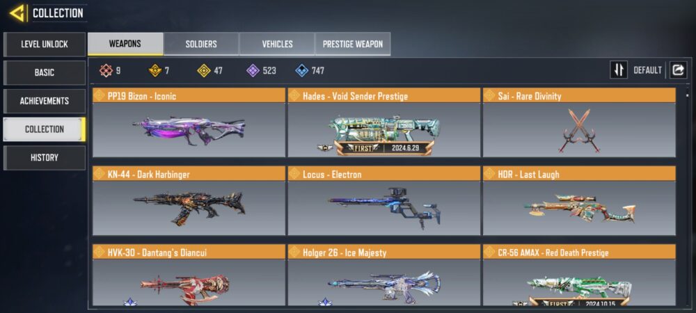 9 MYTHICS w 0 MAXED | 47 LEGENDARIES | 3 MYTHIC CHARACTER 1 MAXED | including 5 Legendary character and 1 LEGENDARY VEHICLES - Image 7