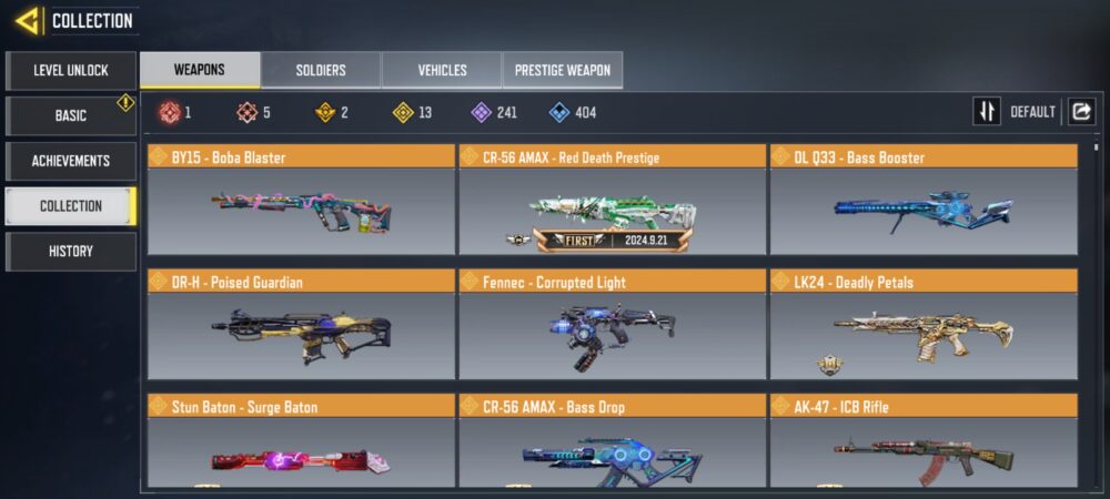 5 MYTHICS w 1 MAXED | 13 LEGENDARIES | 0 MYTHIC CHARACTER 0 MAXED | including 1 Legendary character and 1 LEGENDARY VEHICLES - Image 3