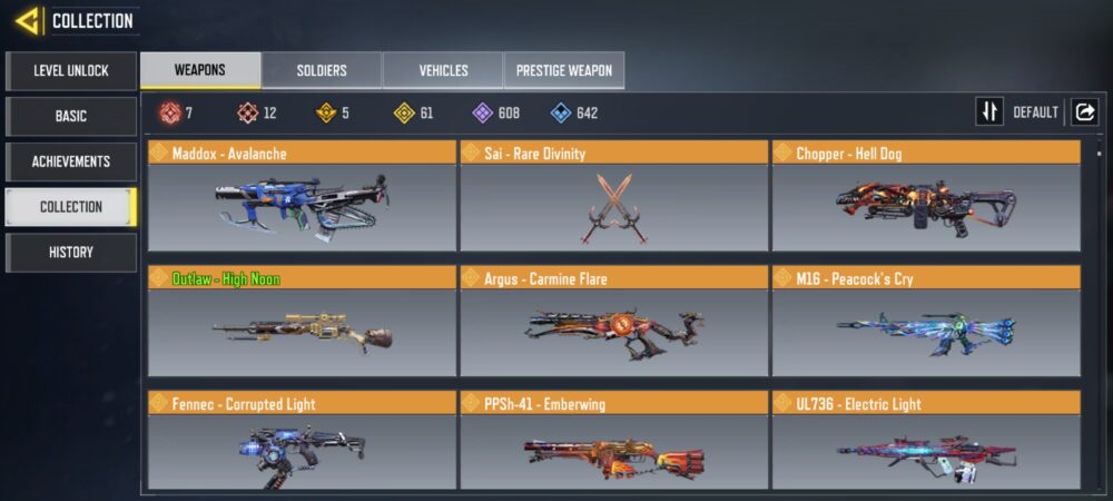 12 MYTHICS w 7 MAXED | 61 LEGENDARIES | 1 MYTHIC CHARACTER 1 MAXED | including 5 Legendary character and 1 LEGENDARY VEHICLES - Image 7