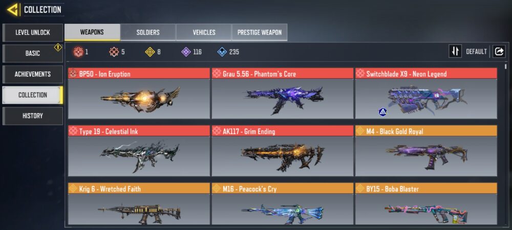 5 MYTHICS w 1 MAXED | 8 LEGENDARIES | 0 MYTHIC CHARACTER 0 MAXED | including 0 Legendary character and 0 LEGENDARY VEHICLES - Image 2