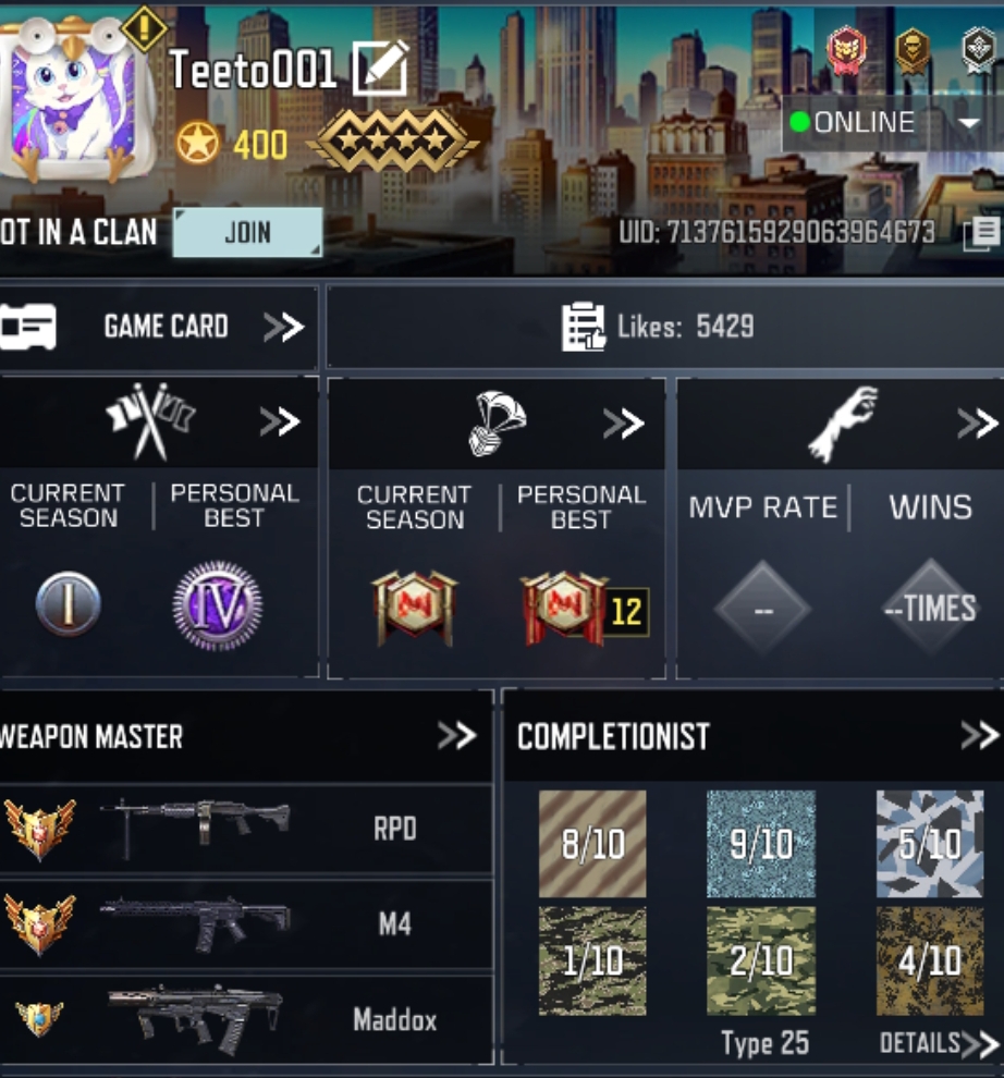 7 MYTHICS w 0 MAXED | 17 LEGENDARIES | 0 MYTHIC CHARACTER 0 MAXED | including 1 Legendary character and 0 LEGENDARY VEHICLES