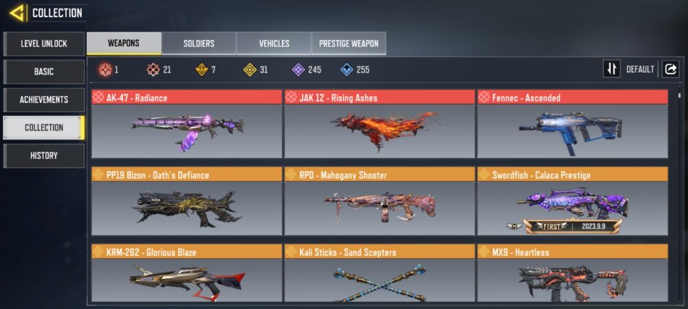 21 MYTHICS w 1 MAXED | 31 LEGENDARIES | 2 MYTHIC CHARACTER 1 MAXED | including 1 Legendary character and 4 LEGENDARY VEHICLES - Image 4