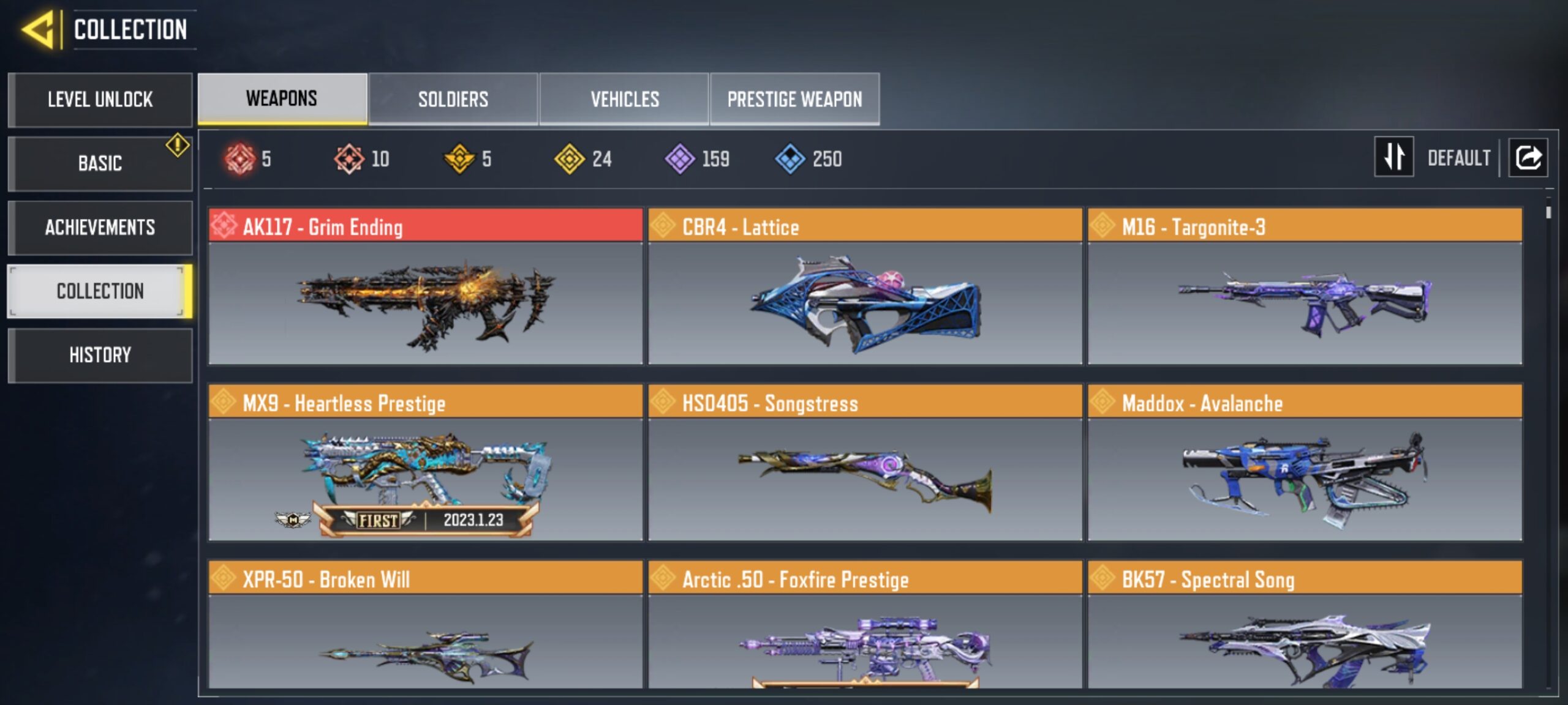 10 MYTHICS w 5 MAXED | 24 LEGENDARIES | 3 MYTHIC CHARACTER 1 MAXED | including 2 Legendary character and 2 LEGENDARY VEHICLES - Image 3