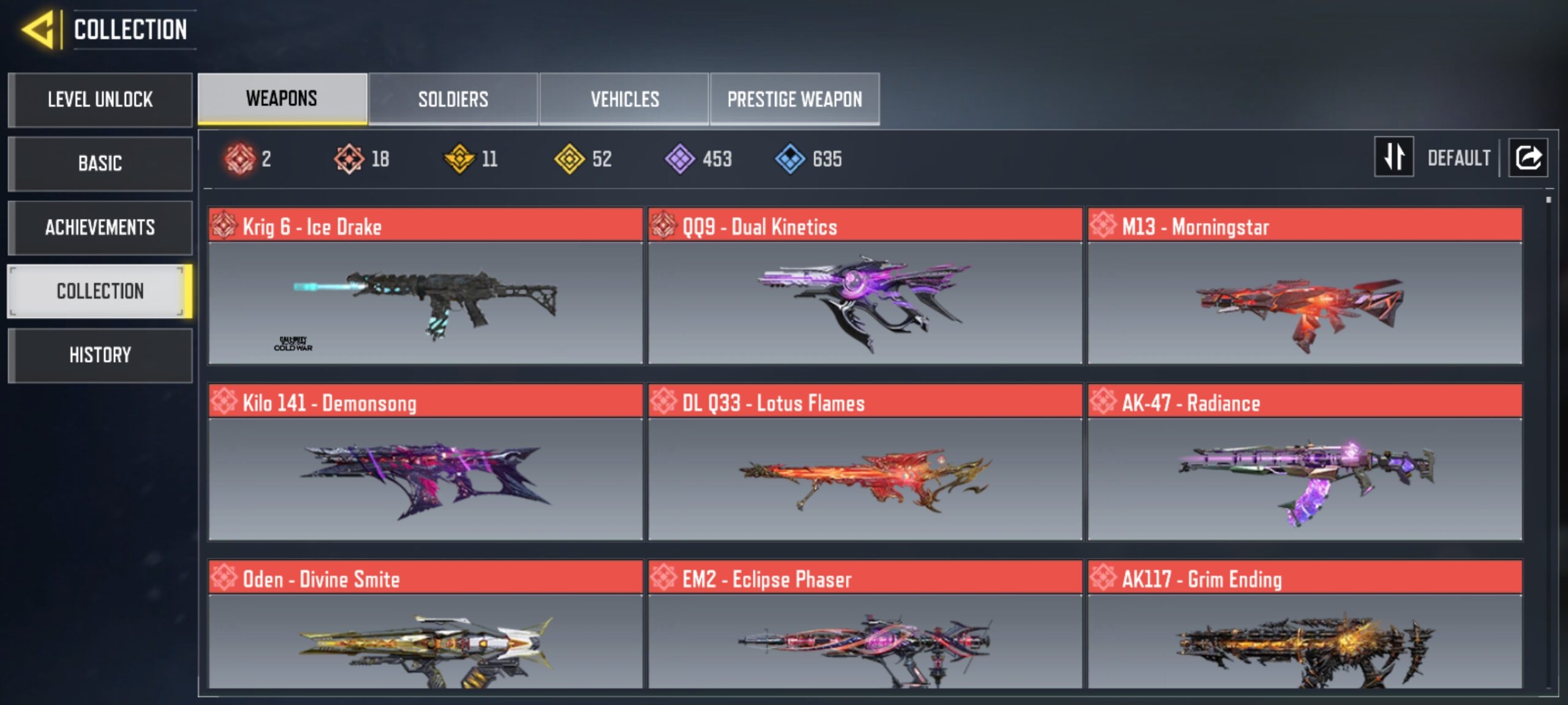 18 MYTHICS w 2 MAXED | 52 LEGENDARIES | 5 MYTHIC CHARACTER 3 MAXED | including 3 Legendary character and 4 LEGENDARY VEHICLES - Image 2