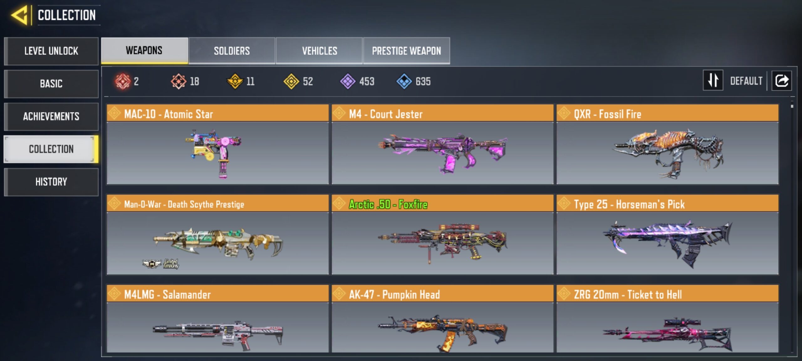 18 MYTHICS w 2 MAXED | 52 LEGENDARIES | 5 MYTHIC CHARACTER 3 MAXED | including 3 Legendary character and 4 LEGENDARY VEHICLES - Image 4