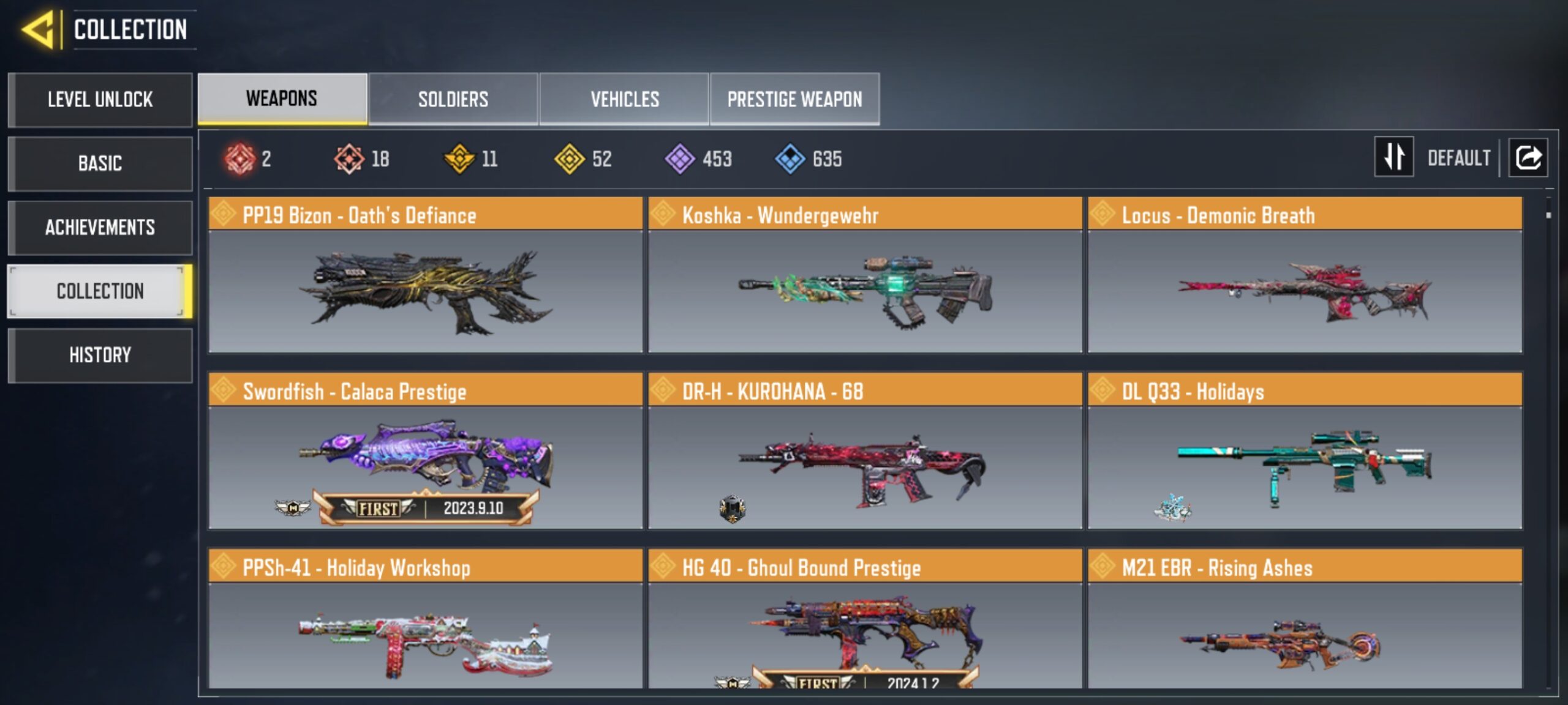 18 MYTHICS w 2 MAXED | 52 LEGENDARIES | 5 MYTHIC CHARACTER 3 MAXED | including 3 Legendary character and 4 LEGENDARY VEHICLES - Image 6