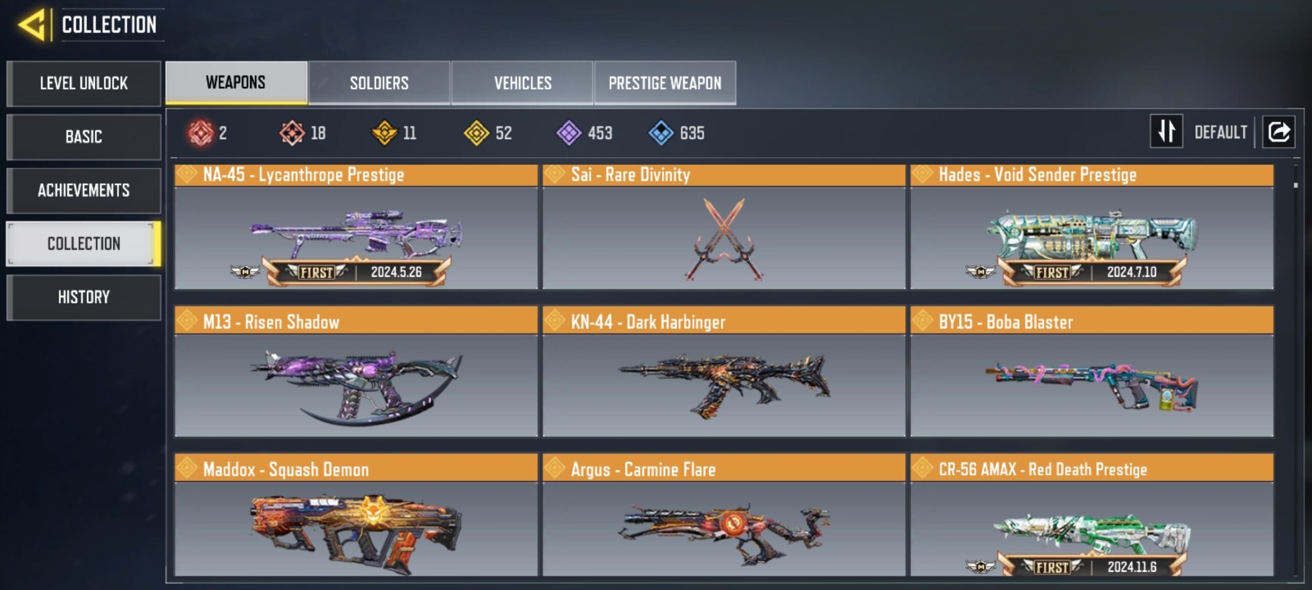 18 MYTHICS w 2 MAXED | 52 LEGENDARIES | 5 MYTHIC CHARACTER 3 MAXED | including 3 Legendary character and 4 LEGENDARY VEHICLES - Image 8