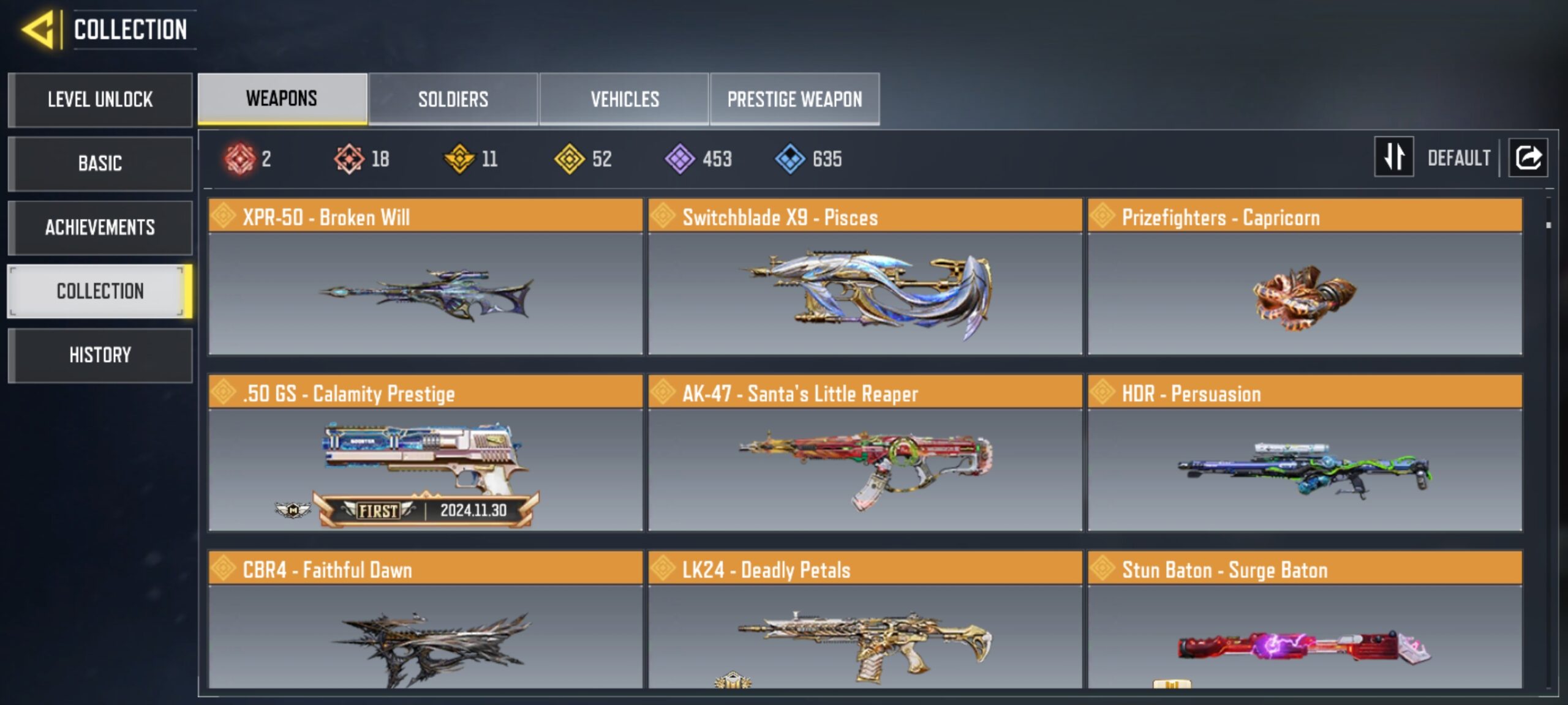 18 MYTHICS w 2 MAXED | 52 LEGENDARIES | 5 MYTHIC CHARACTER 3 MAXED | including 3 Legendary character and 4 LEGENDARY VEHICLES - Image 9