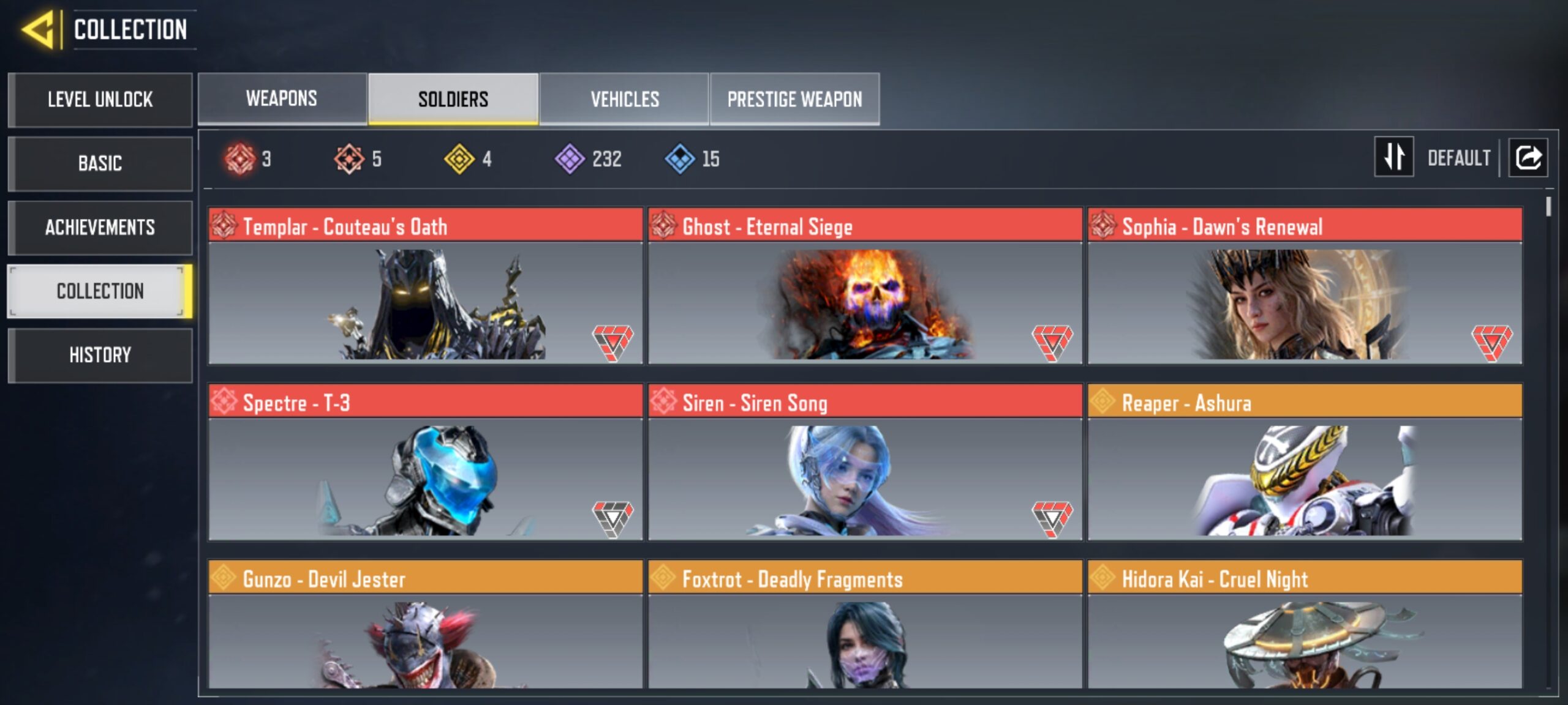 18 MYTHICS w 2 MAXED | 52 LEGENDARIES | 5 MYTHIC CHARACTER 3 MAXED | including 3 Legendary character and 4 LEGENDARY VEHICLES - Image 10