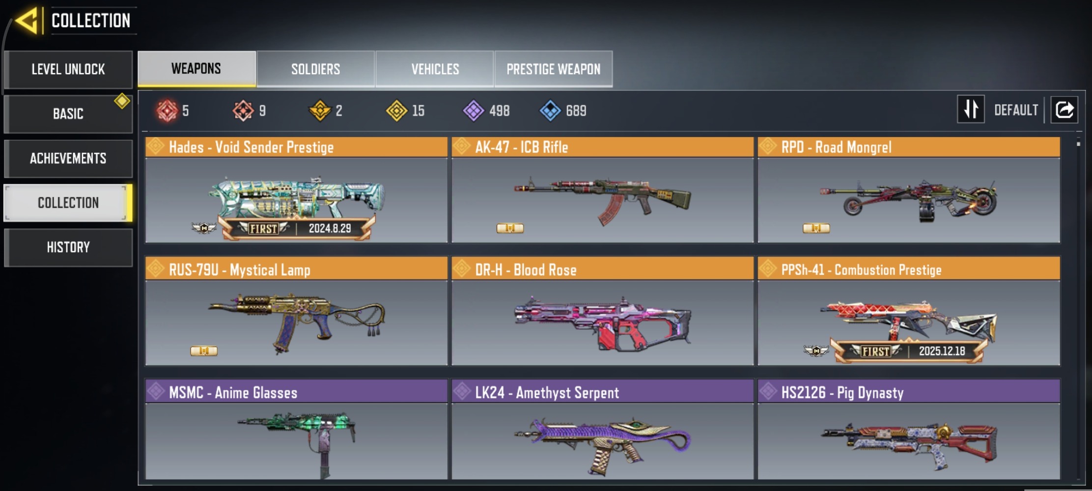 9 MYTHICS w 5 MAXED | 15 LEGENDARIES | 2 MYTHIC CHARACTER 0 MAXED | including 2 Legendary character and 1 LEGENDARY VEHICLES - Image 4