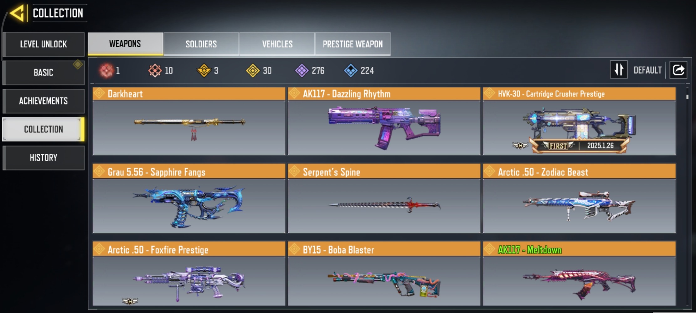 10 MYTHICS w 1 MAXED | 30 LEGENDARIES | 2 MYTHIC CHARACTER 1 MAXED | including 2 Legendary character and 1 LEGENDARY VEHICLES - Image 4