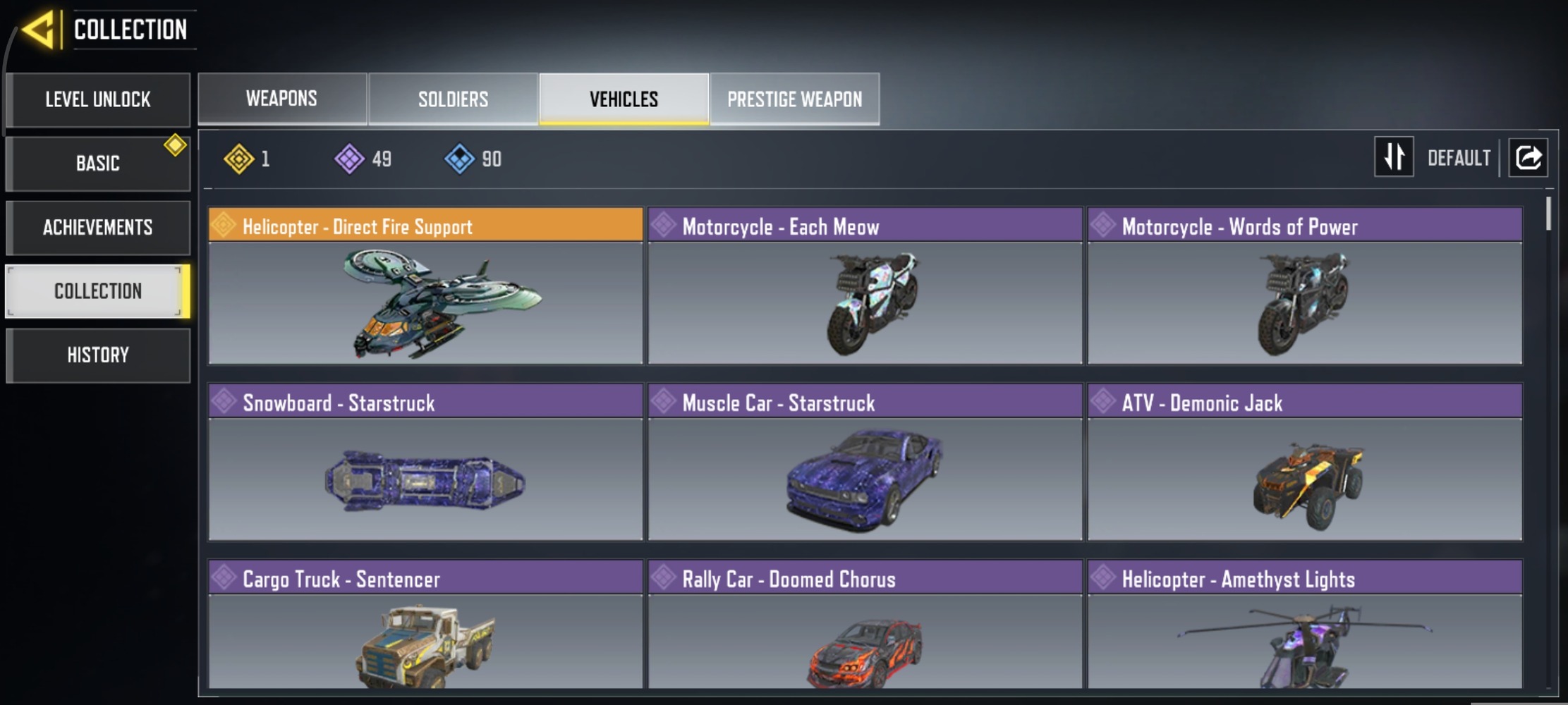 10 MYTHICS w 1 MAXED | 30 LEGENDARIES | 2 MYTHIC CHARACTER 1 MAXED | including 2 Legendary character and 1 LEGENDARY VEHICLES - Image 5