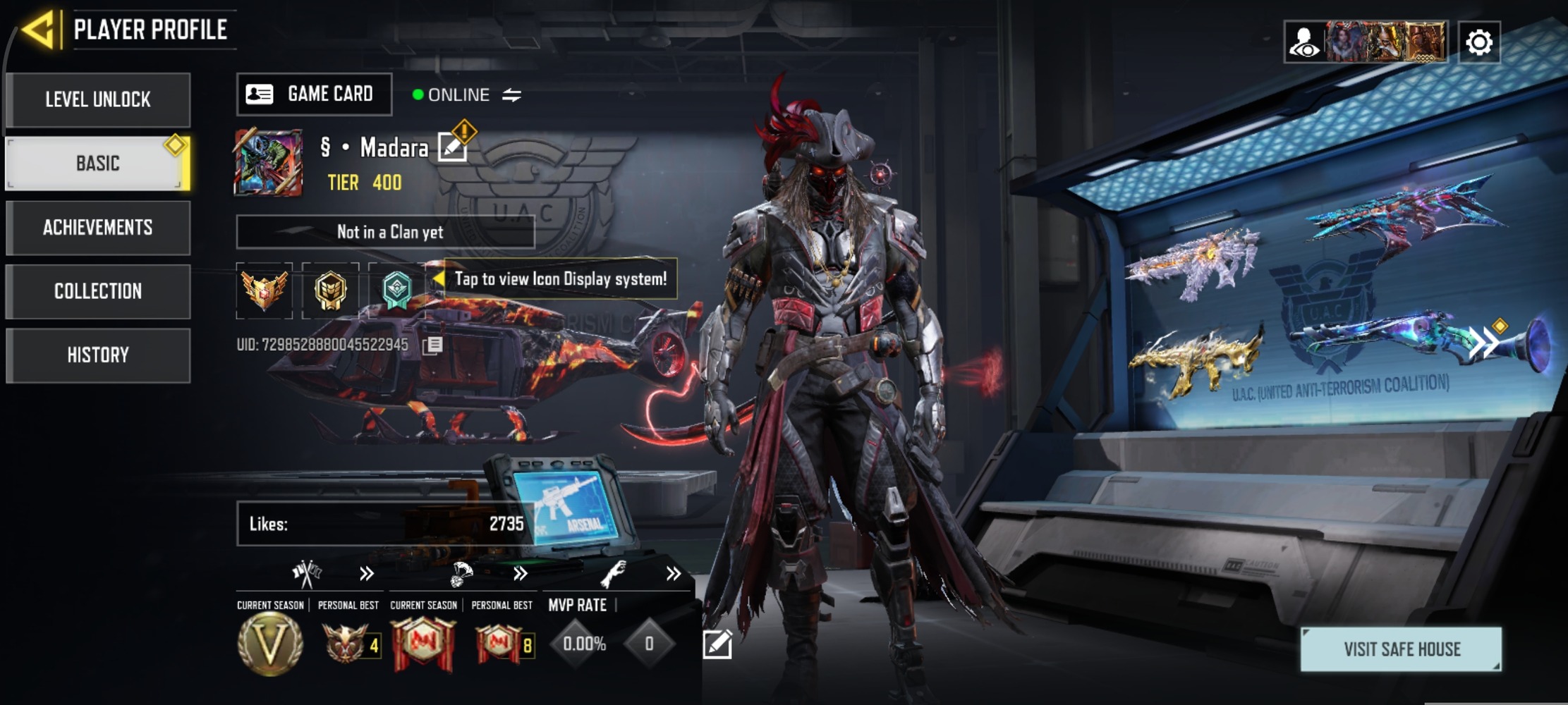 8 MYTHICS w 0 MAXED | 26 LEGENDARIES | 0 MYTHIC CHARACTER 0 MAXED | including 1 Legendary character and 2 LEGENDARY VEHICLES