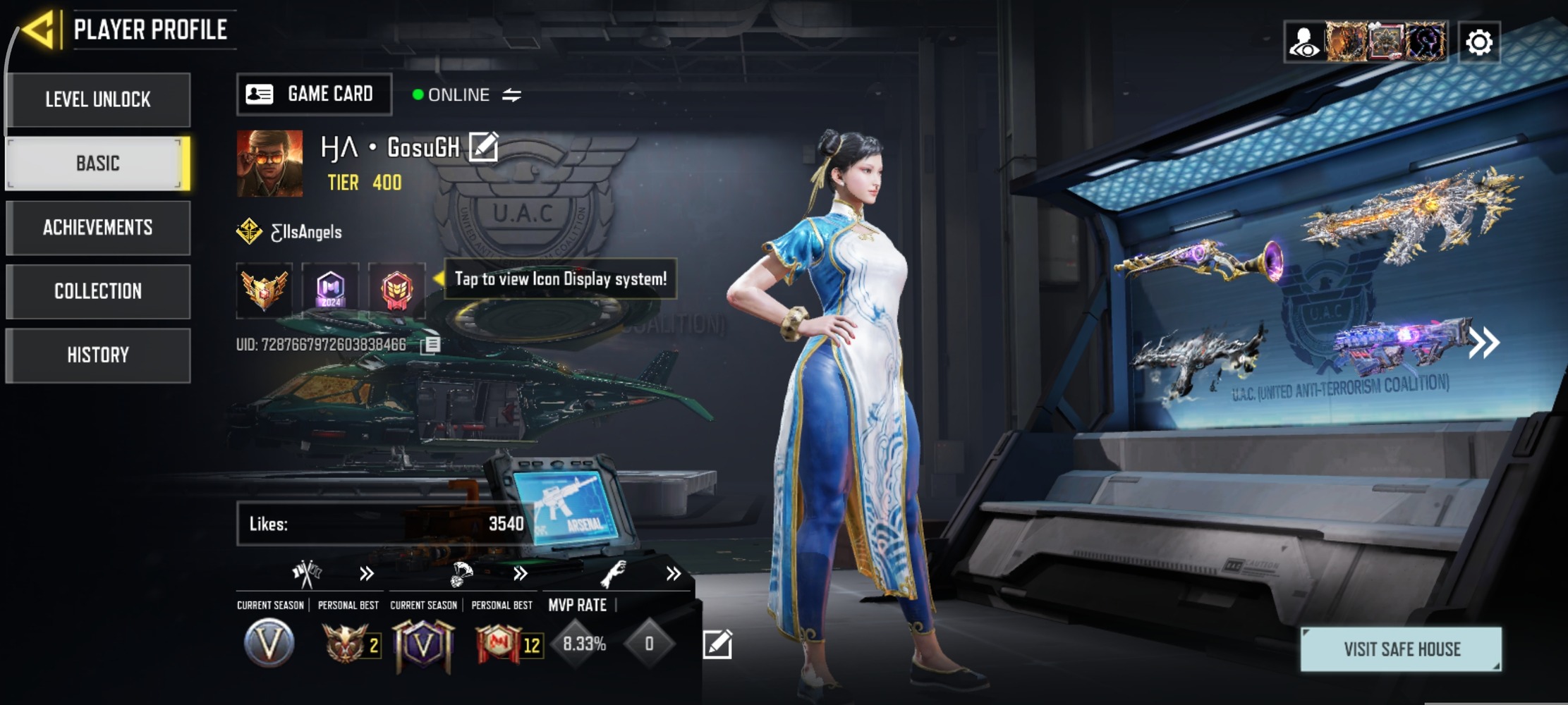 6 MYTHICS w 1 MAXED | 15 LEGENDARIES | 0 MYTHIC CHARACTER 0 MAXED | including 3 Legendary character and 3 LEGENDARY VEHICLES