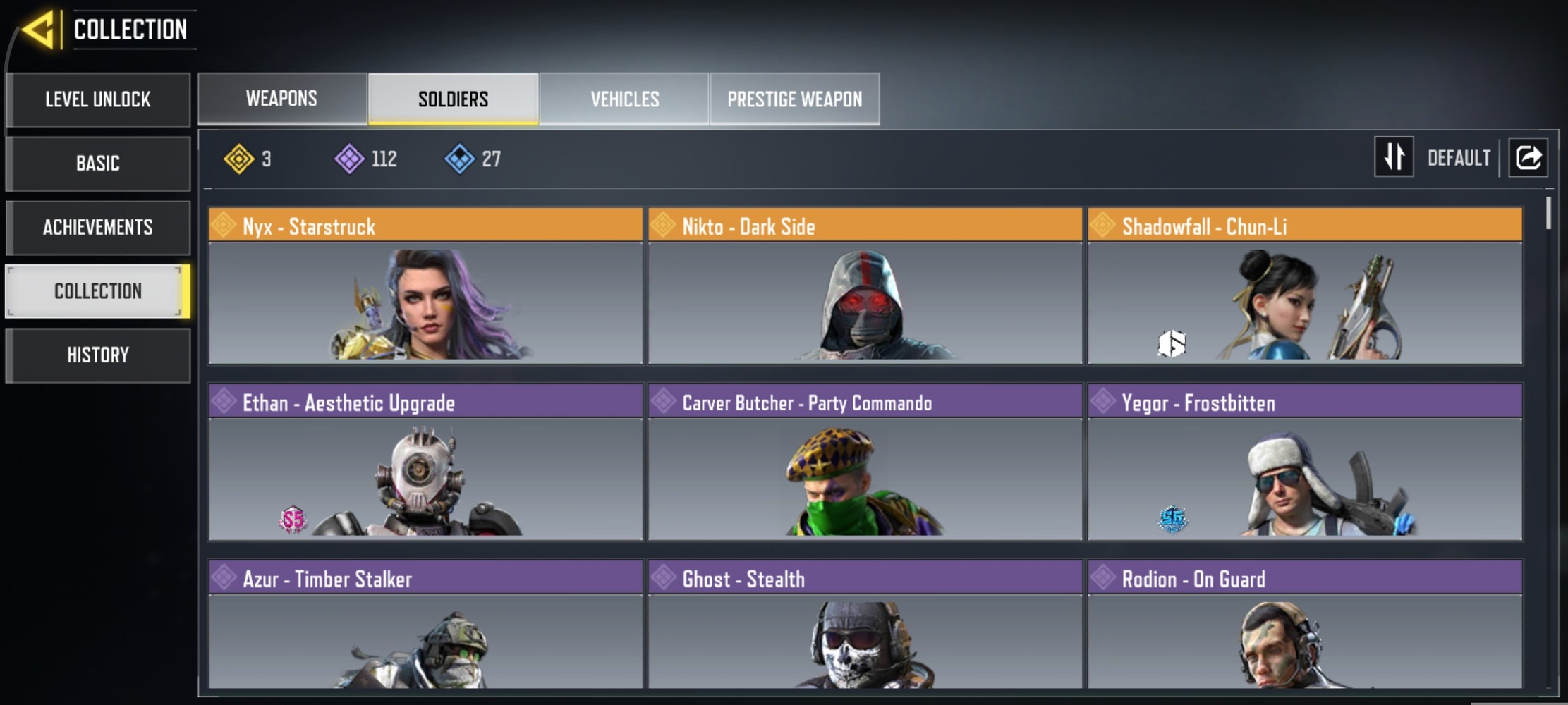 6 MYTHICS w 1 MAXED | 15 LEGENDARIES | 0 MYTHIC CHARACTER 0 MAXED | including 3 Legendary character and 3 LEGENDARY VEHICLES - Image 5